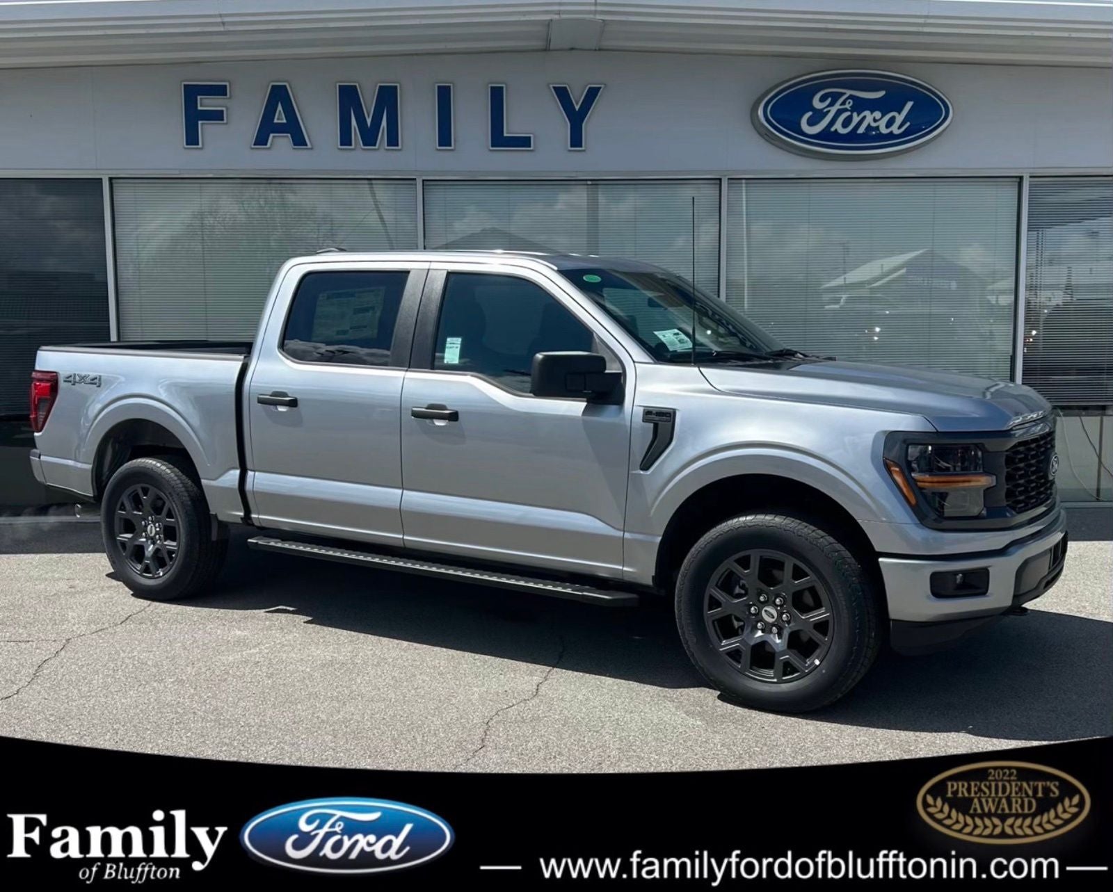 2026 Ford F-150 STX in Silver Metallic — front three-quarter view
