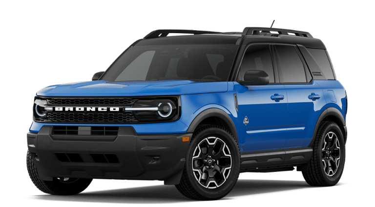 2026 Ford Bronco Sport Outer Banks in Velocity Blue Metallic — front three-quarter view